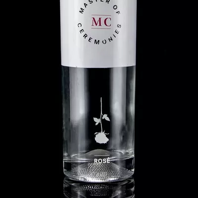 定制瓶 750毫升白色喷漆威士忌伏特加 空玻璃瓶带软木塞