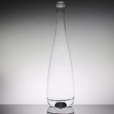 透明圆形700毫升350毫升定制矿泉水玻璃瓶，用于工业饮料