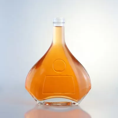 香槟色1升玻璃瓶，带有贴花丝网印刷和软木封口定制选项