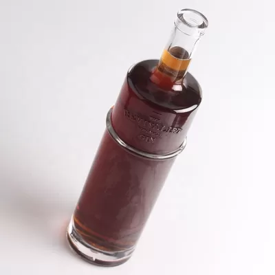 雕刻龙舌兰玻璃瓶，750毫升1升，圆形，软木塞密封型