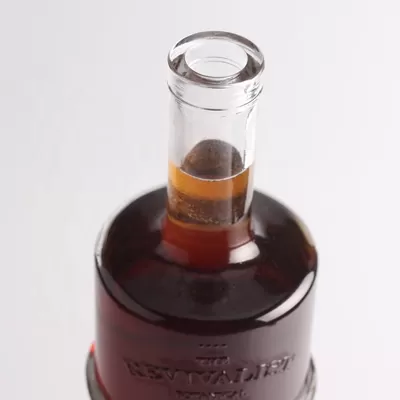 雕刻龙舌兰玻璃瓶，750毫升1升，圆形，软木塞密封型